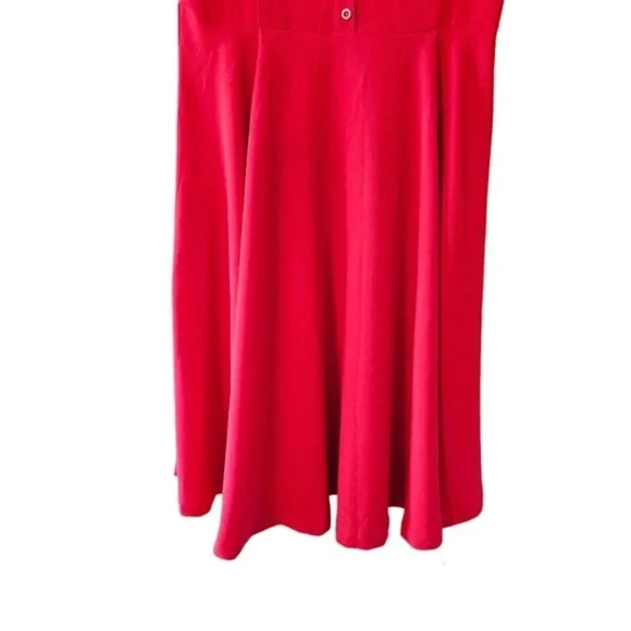 Molly Bracken Off The Shoulder Midi Red Dress Size Medium. - Picture 7 of 13
